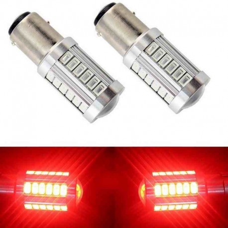 Ampoule Led BAY15D - P21/5W - 21 Leds Rouge Epistar CANBUS