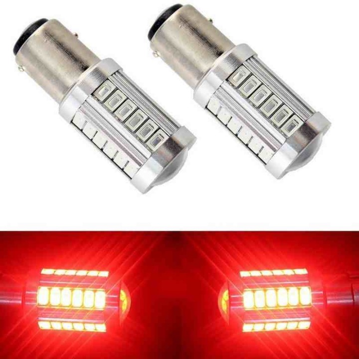 Ampoule Led BAY15D - P21/5W - 21 Leds Rouge Epistar CANBUS