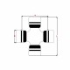 Croisillon 32 mm x 64 mm